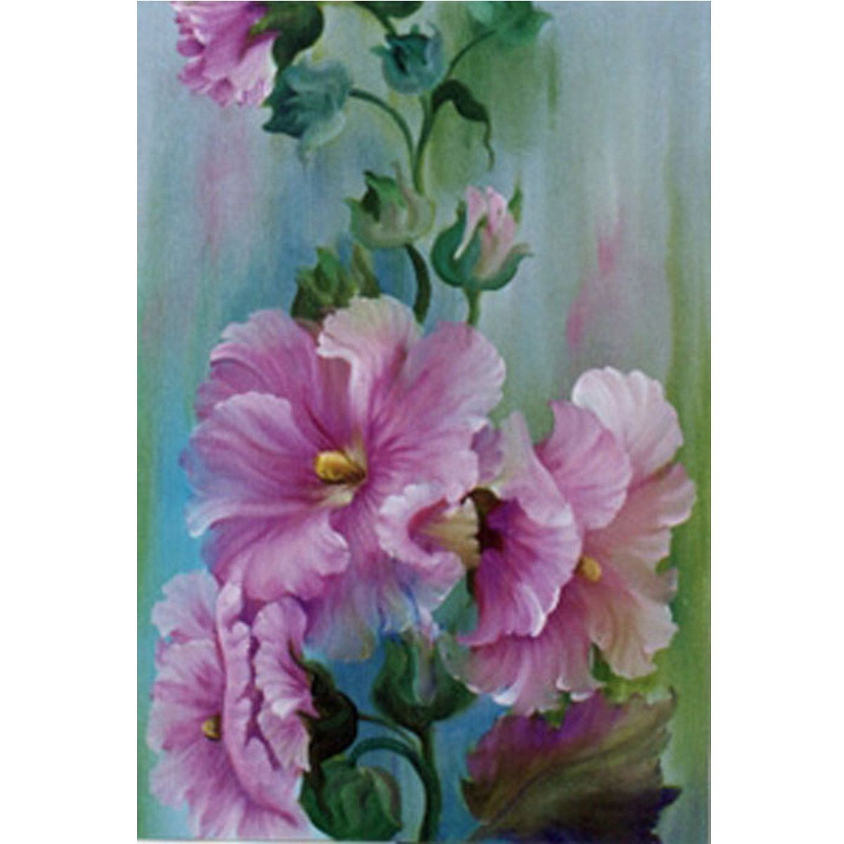 Bob Ross How To Pattern Packet - Hollyhocks