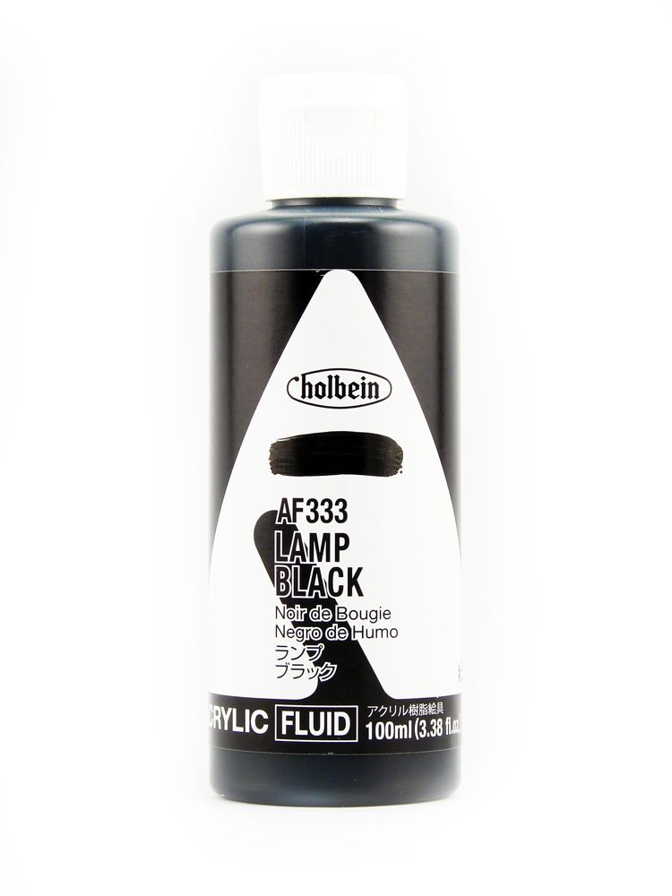 Holbein Fluid Acrylic - Lamp Black 100 ml