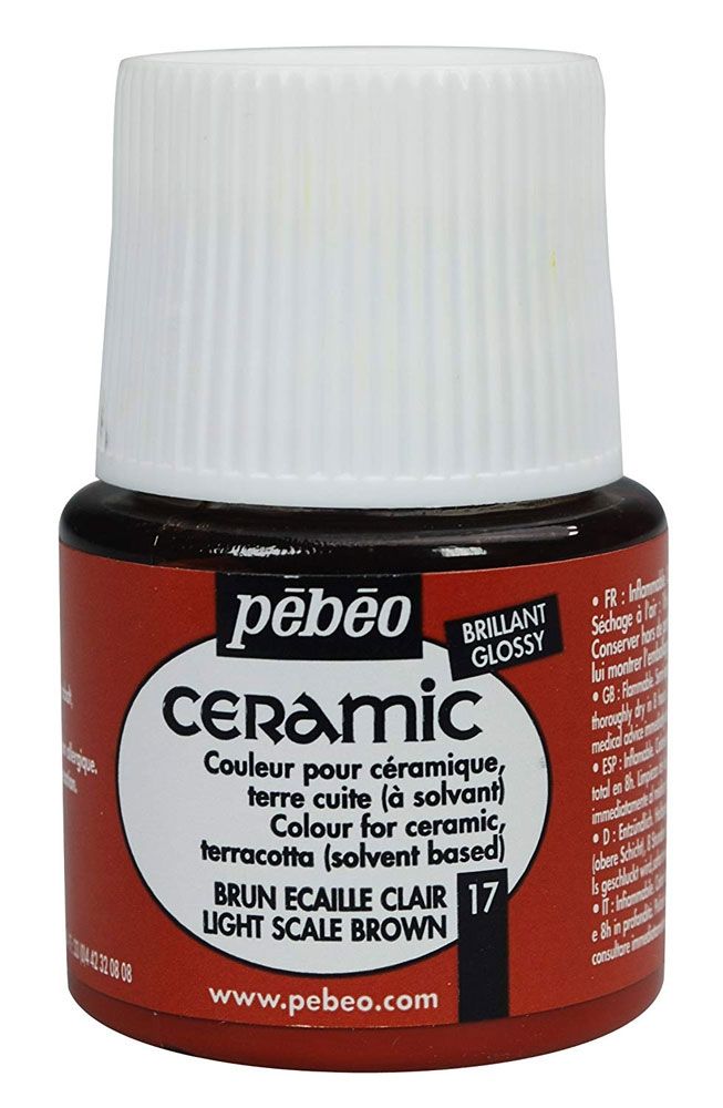 Pebeo Ceramic Paint 45 ml - Light Scale Brown 17