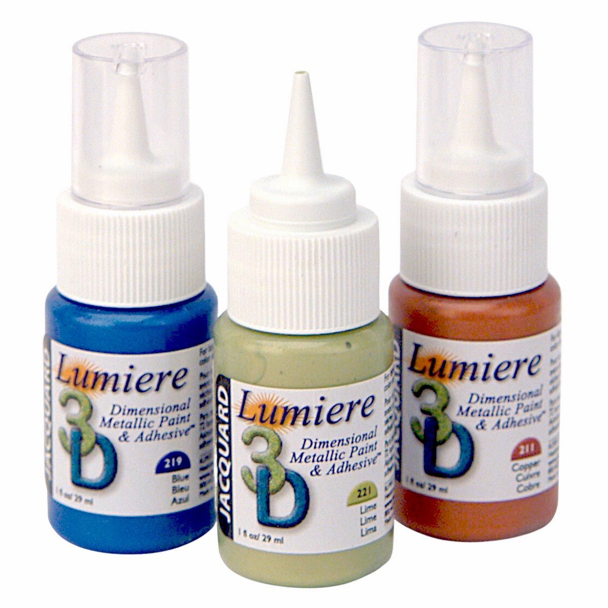 Jacquard Lumiere 3D Metallic Paint and Adhesive Colours