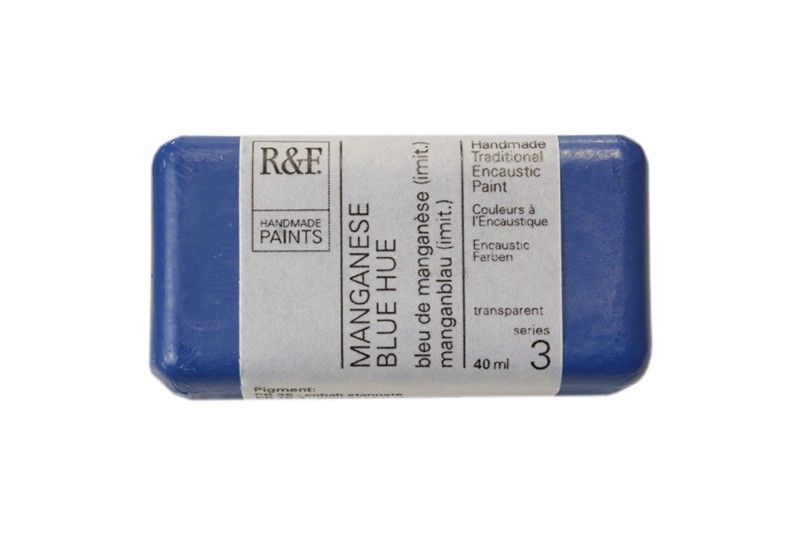 R&F Encaustic Block, Manganese Blue Hue 40ml