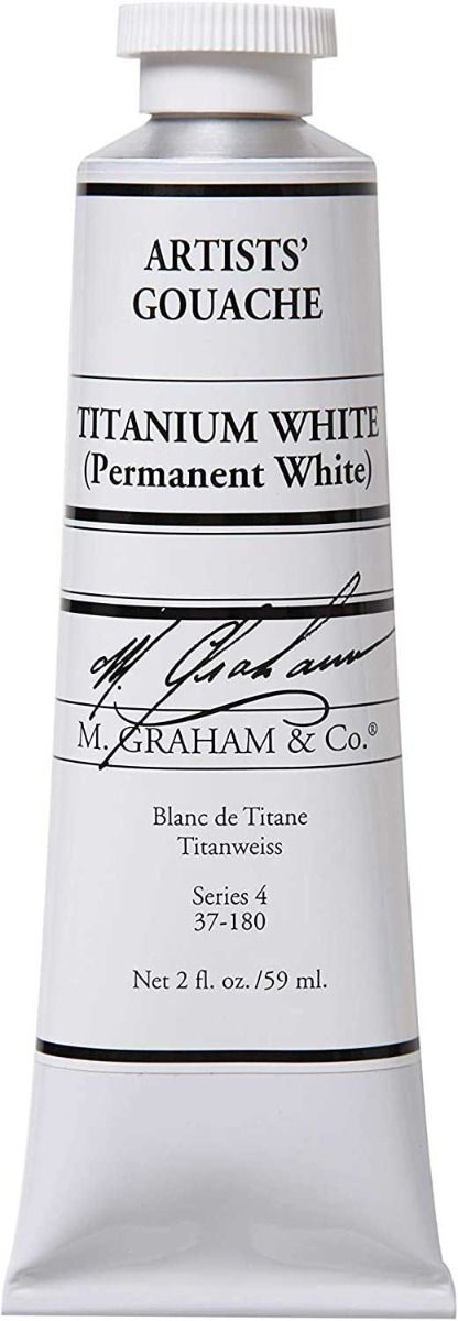 M Graham Gouache - Titanium White Permanent 59ml
