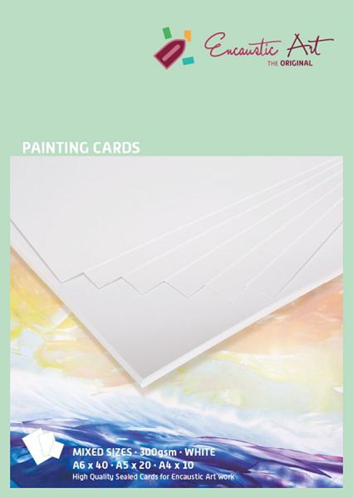 Mixed White Painting Card for Encaustic ArtA6x40, A5x20, A4x10