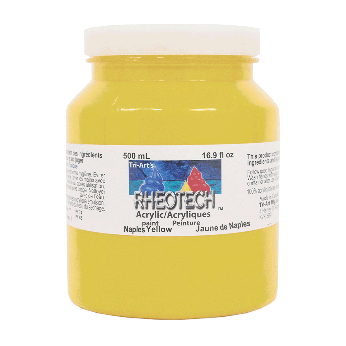 Rheotech Acrylic Naples Yellow (Hue) 500 ml Jar
