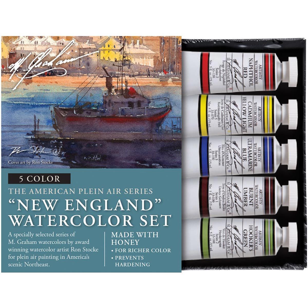 M Graham 5-Colour New England Watercolour Set 