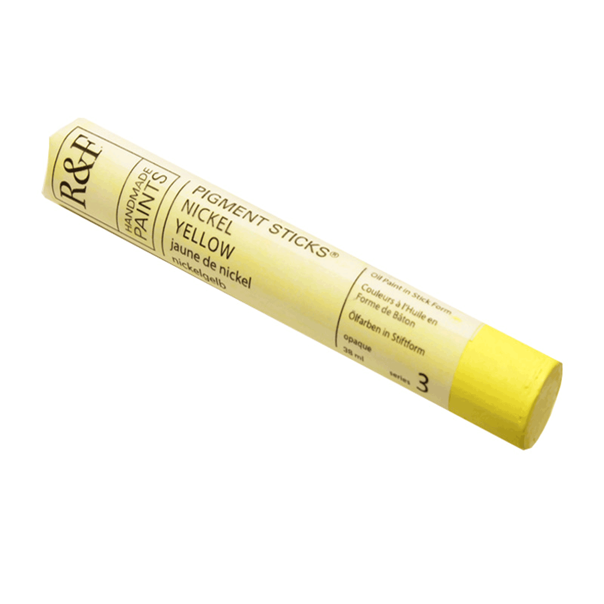 R&F Oil Pigment Stick, Nickel Yellow 38ml