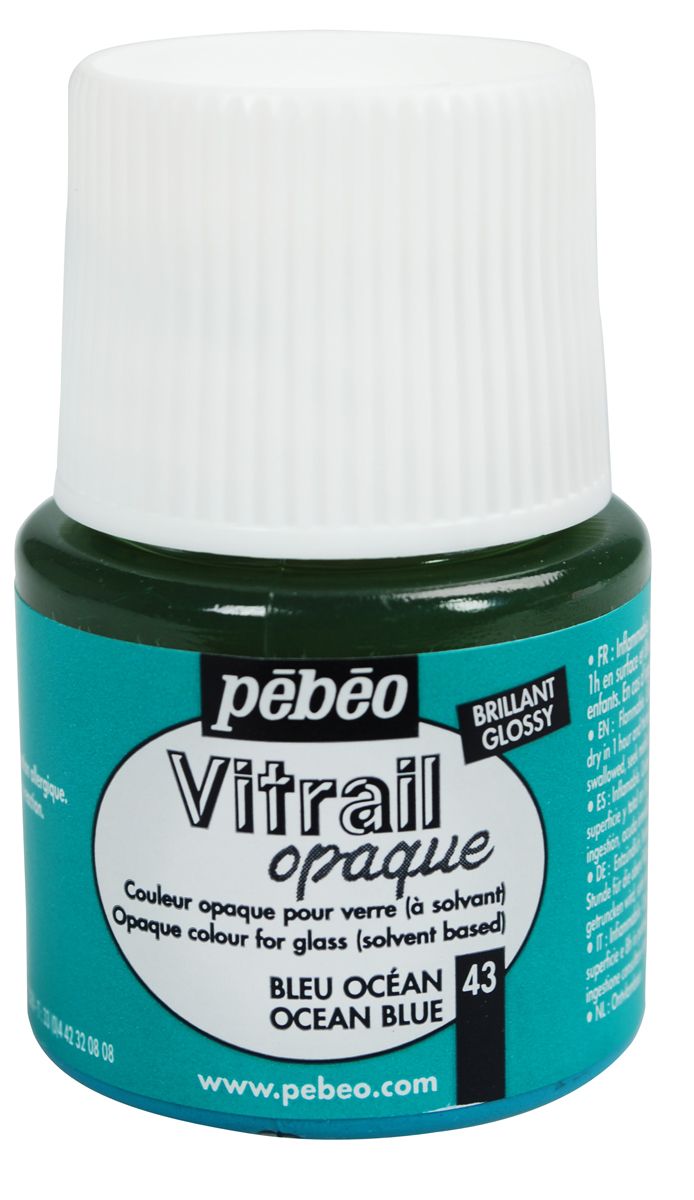 Pebeo Vitrail Opaque Ocean Blue 45 ml Jar