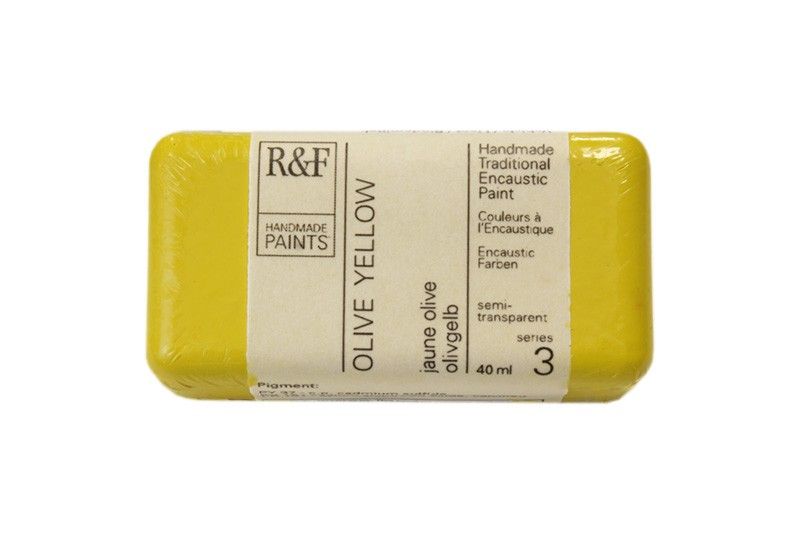 R&F Encaustic Block, Olive Yellow 40ml