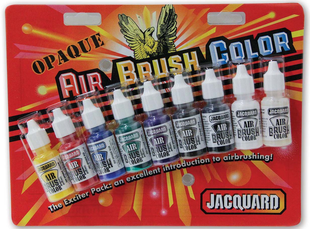 Jacquard Opaque Airbrush Exciter, 9-Colour Pack