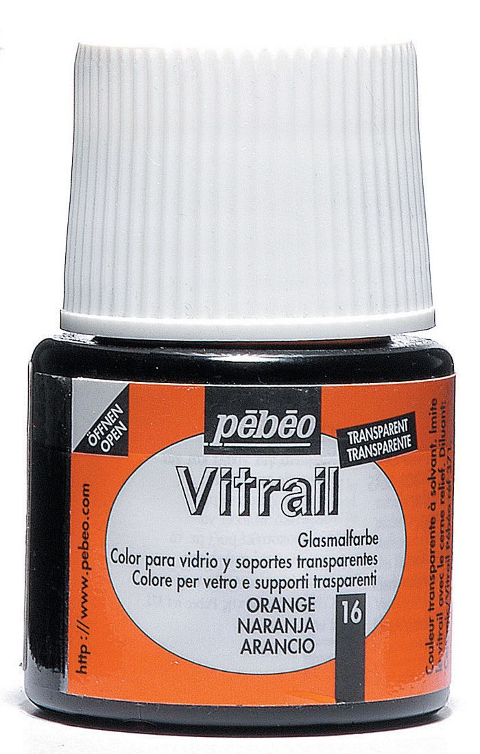 Pebeo Vitrail Transparent Orange 45 ml
