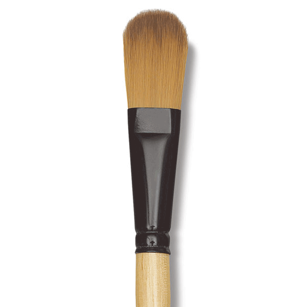Dynasty Black Gold Short Handle Brush - Oval Wash 1/2 inch