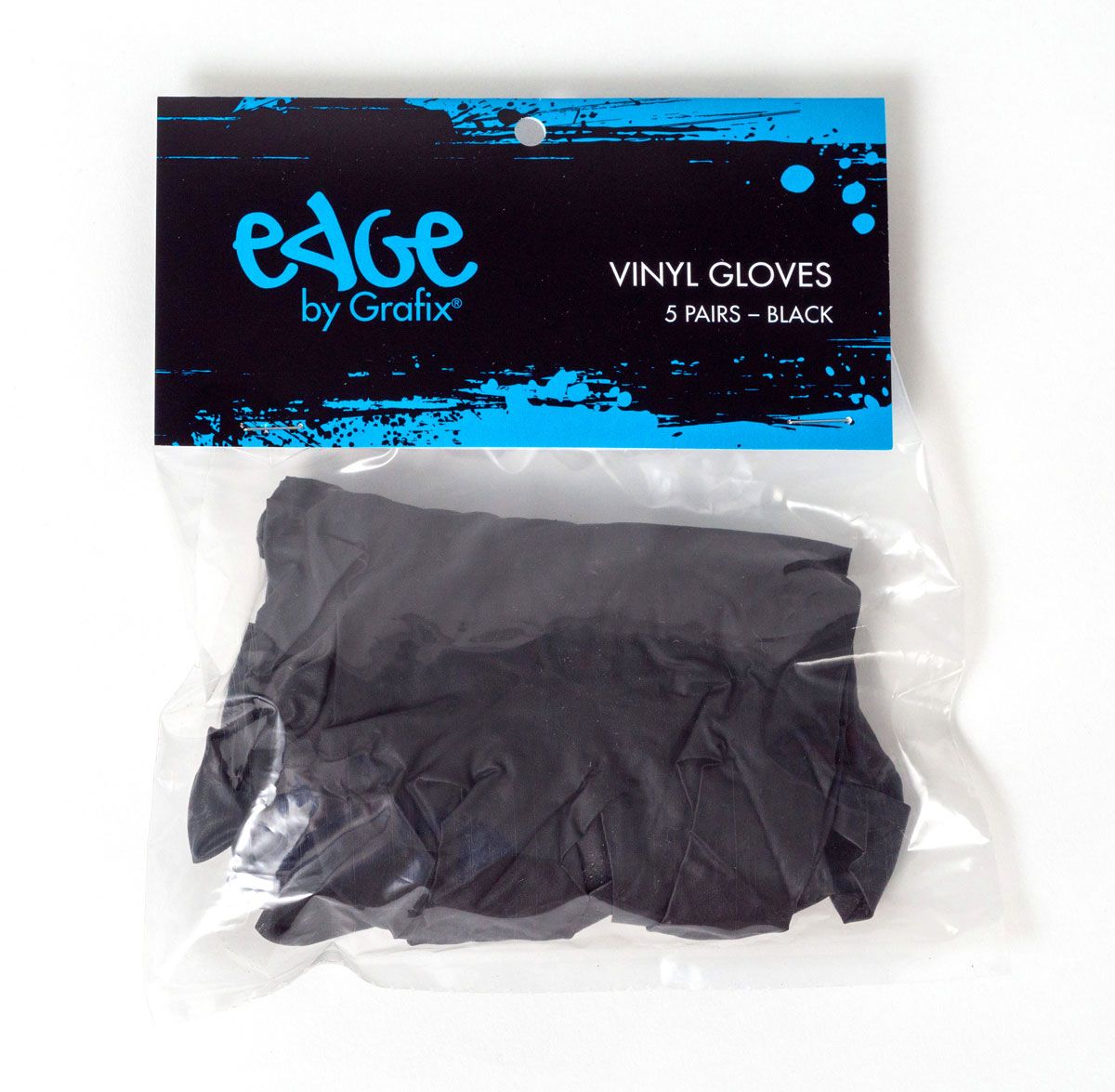 Grafix Edge Vinyl Gloves, Black 10-Pack