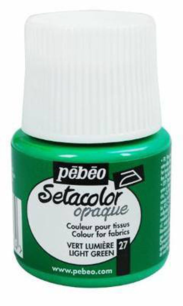 Pébéo Setacolor Fabric Paint - Opaque Light Green - 45 mL Bottle