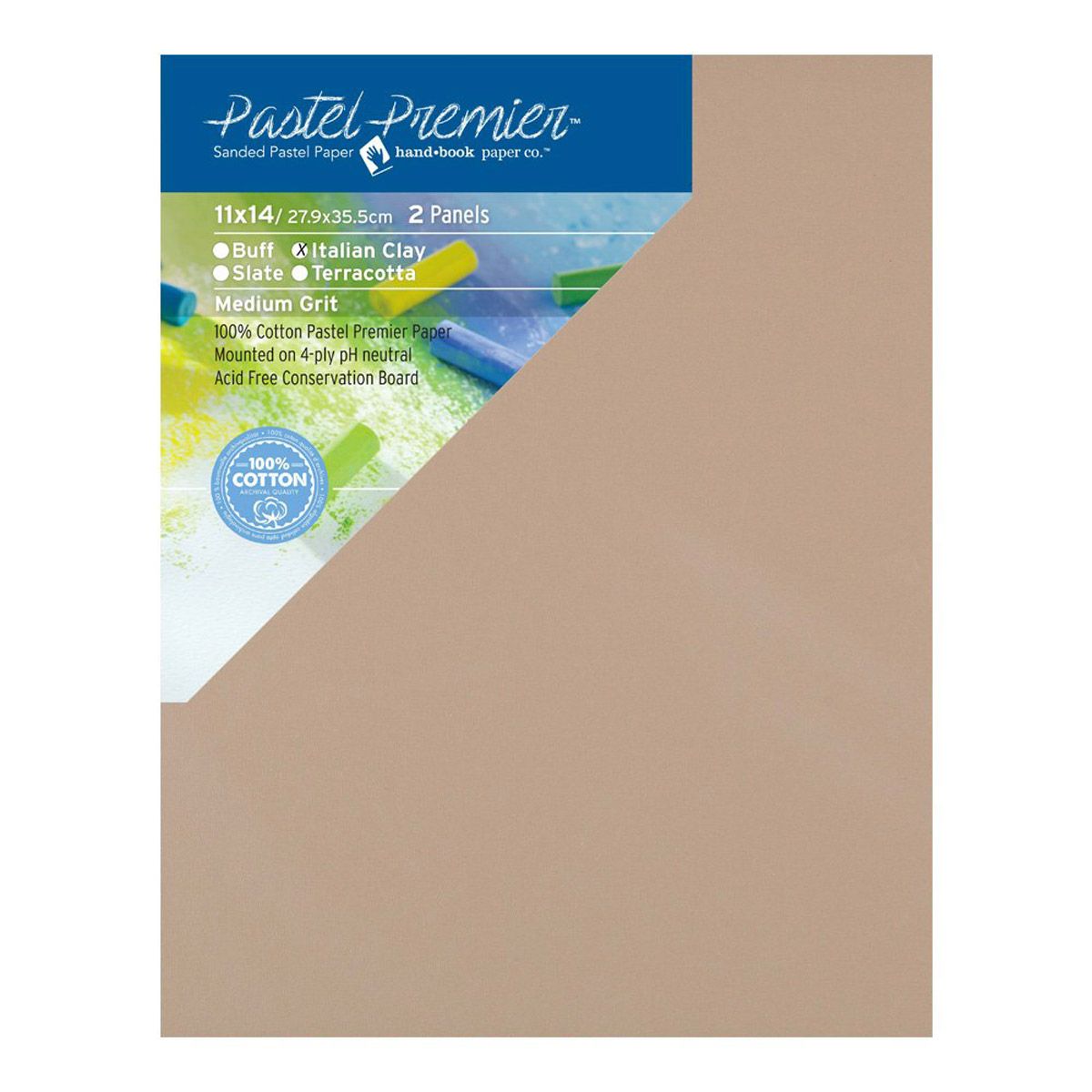Pastel Premier Papers Eco 2-Panel, Italian Clay, 11" x 14" Pkg