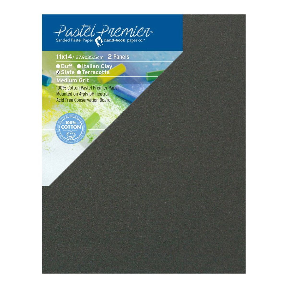 Pastel Premier Papers Eco 2-Panel Pkg, Slate 11" x 14"
