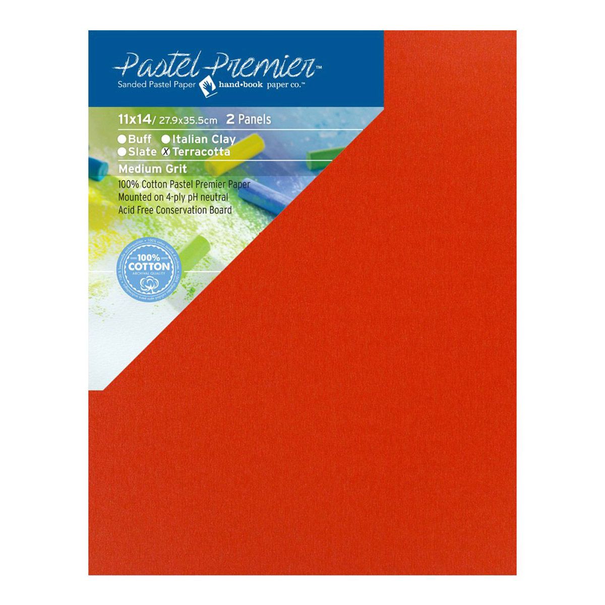 Pastel Premier Papers Eco 2-Panel, Terracotta, 11" x 14" Pkg