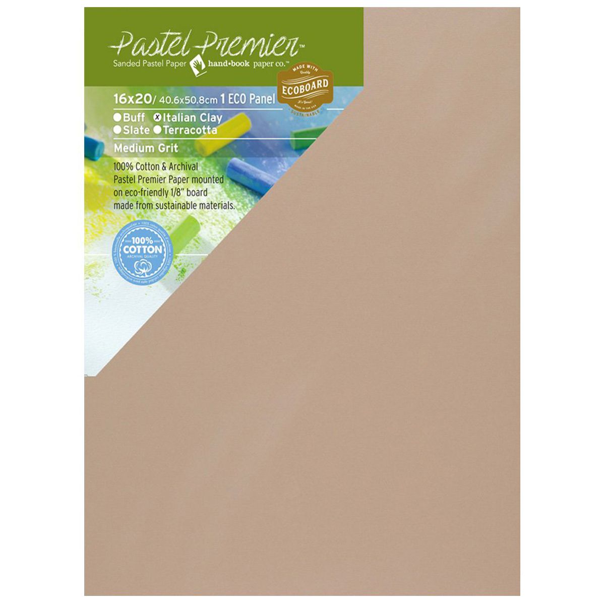Pastel Premier Papers Eco Panel, Italian Clay, 16" x 20"