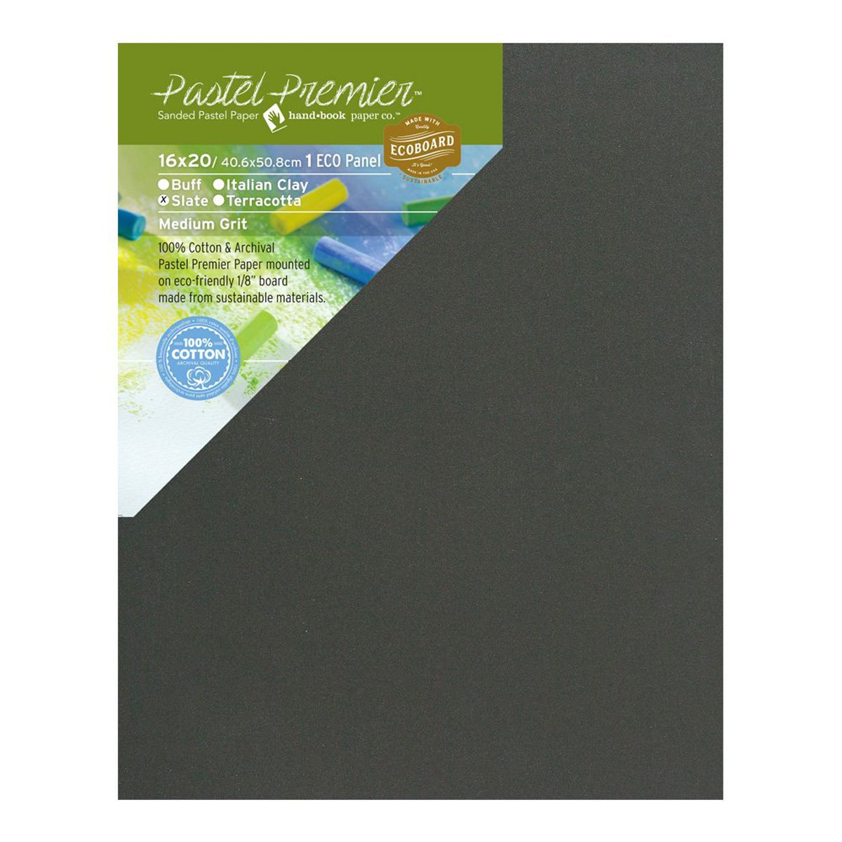 Pastel Premier Papers Eco Panel, Slate, 16" x 20"
