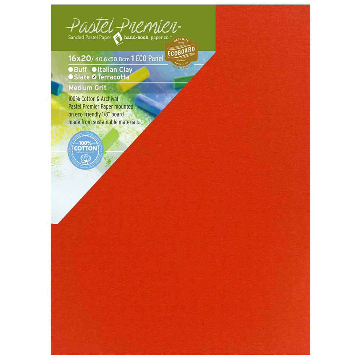 Pastel Premier Papers Eco Panel, Terracotta, 16" x 20"