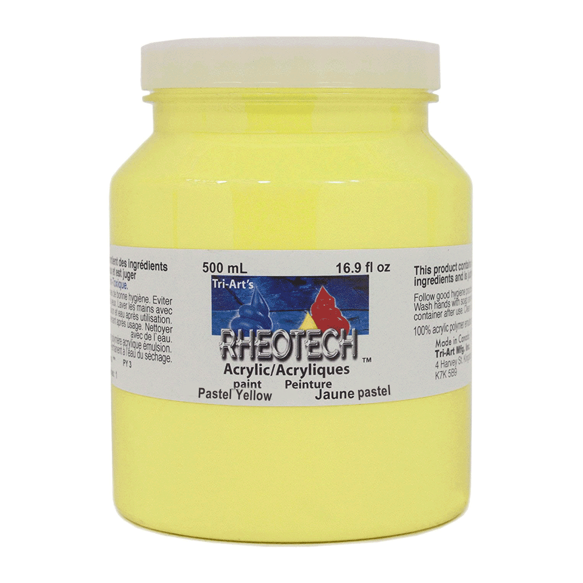 Rheotech Acrylic Pastel Yellow 500 ml Jar