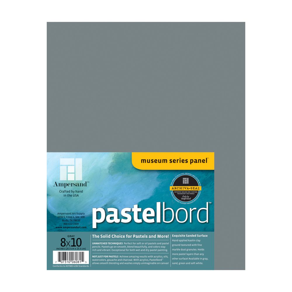 Ampersand Art Pastelbord 8" x 10" Gray