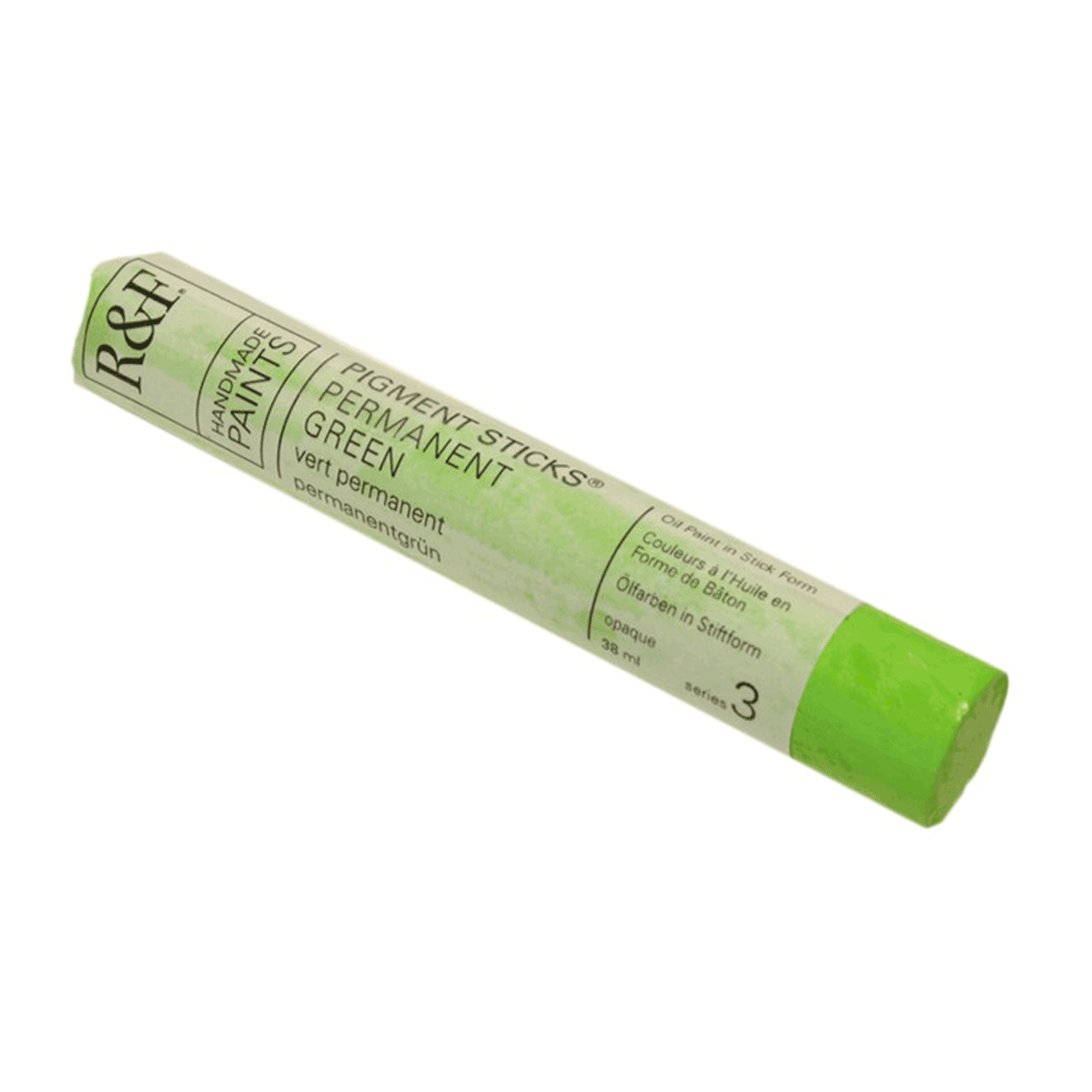 R&F Oil Pigment Stick, Permanent Green 38ml