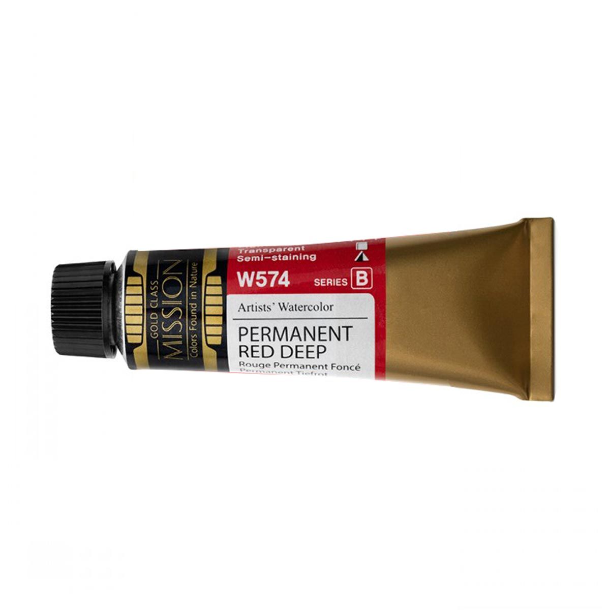 Mission Gold Watercolour Permanent Red Deep 15ml