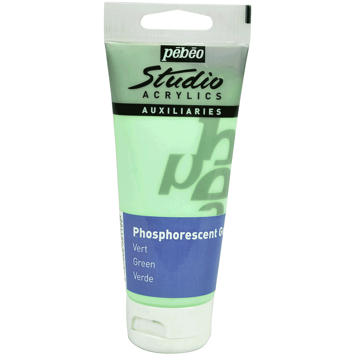 Pébéo Studio Acrylics Auxiliaries Phosphorescent Gel - Green 100 ml