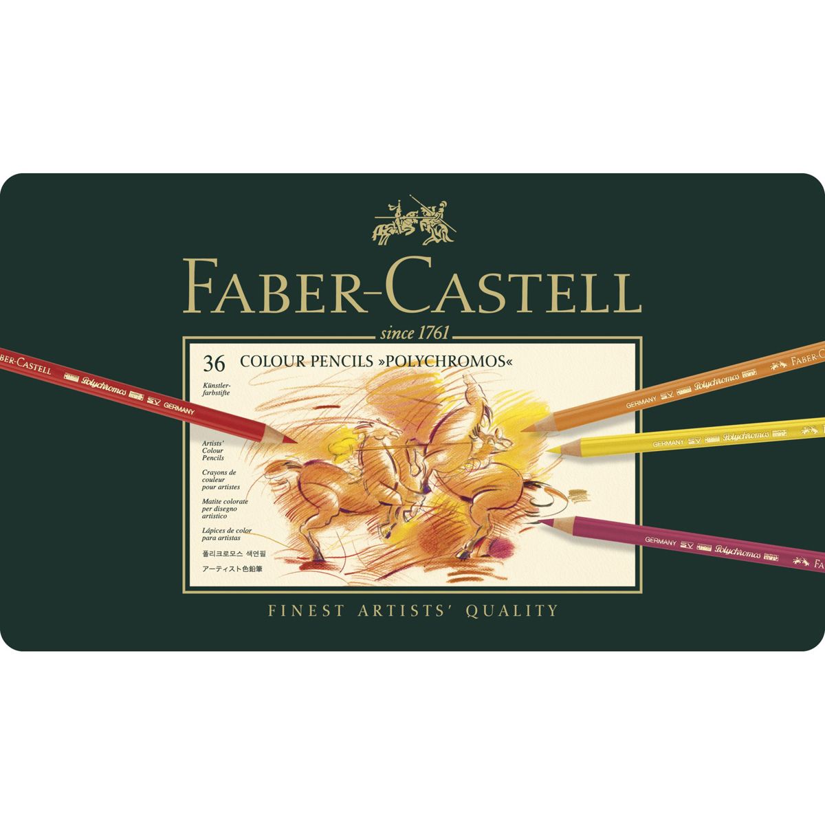 Faber-Castell Polychromos Colour Pencil Set - Tin of 36