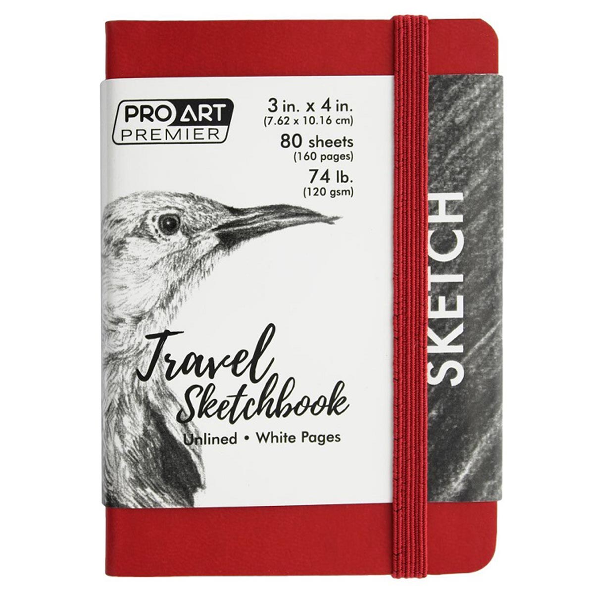 Pro Art Premier Travel Sketchbook 3" x 4" Red