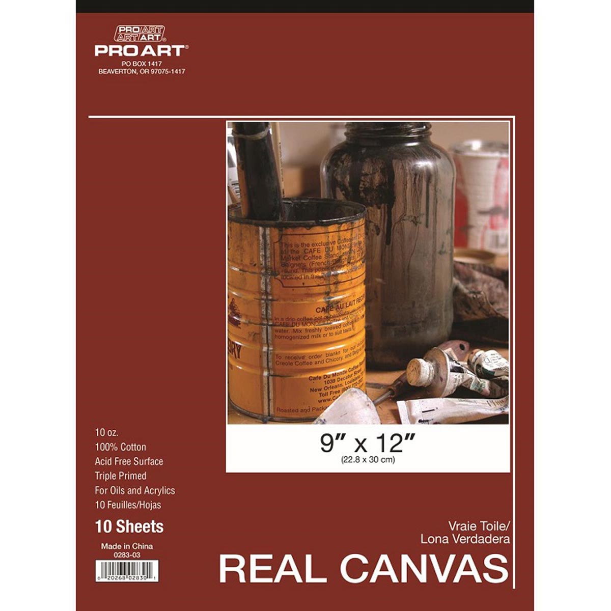 Pro Art Real Canvas 10 Sheet Pad - 9 x 12-inches