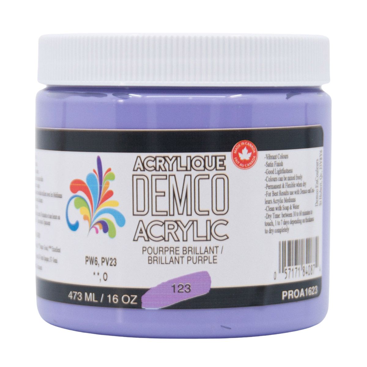 Demco Acrylic Brilliant Purple 473ml/16oz