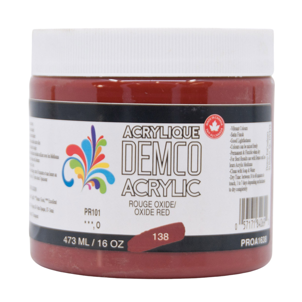 Demco Acrylic Oxide Red 473ml/16oz