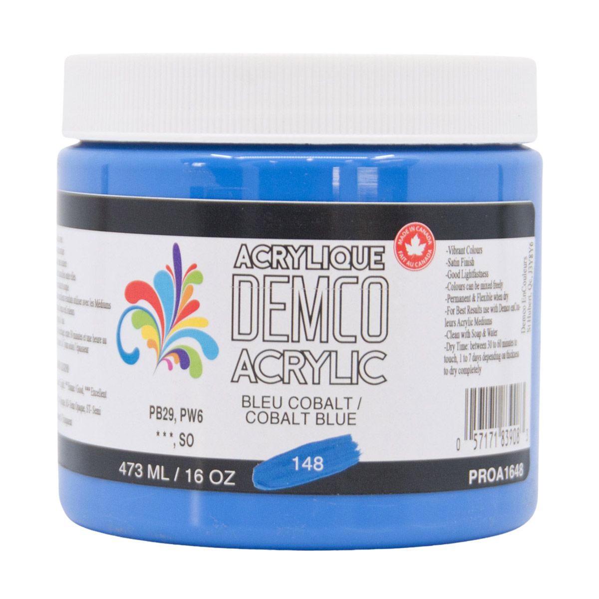 Demco Acrylic Cobalt Blue 473ml/16oz