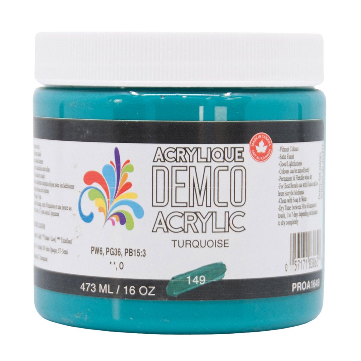 Demco Acrylic Turquoise 473ml/16oz