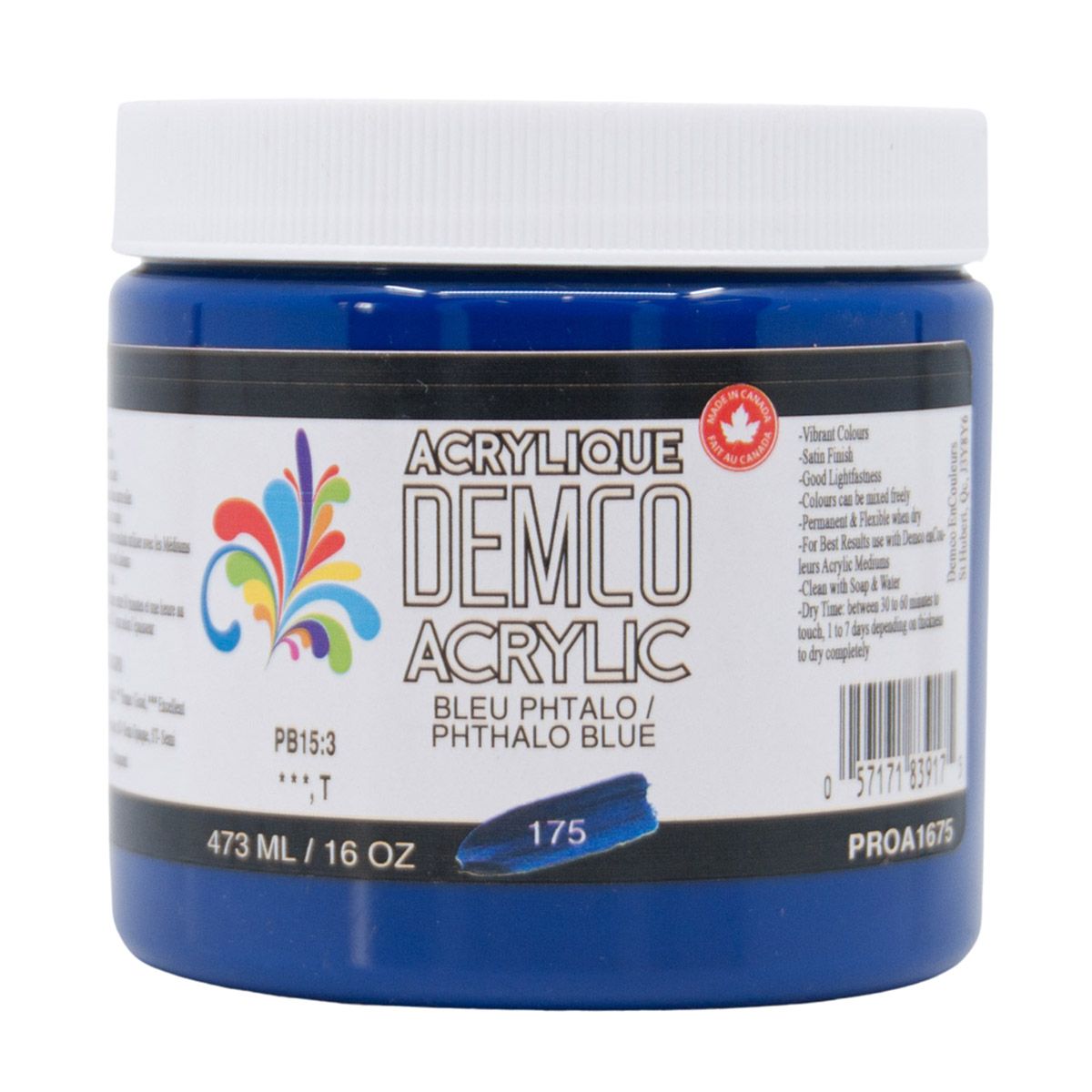 Demco Acrylic Phthalo Blue 473ml/16oz