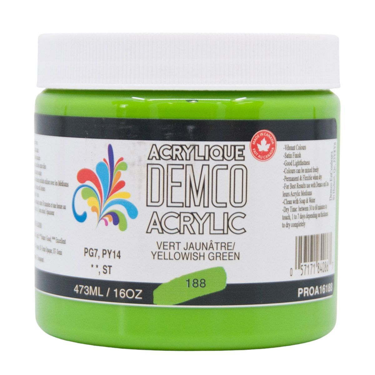 Demco Acrylic Yellowish Green 473ml/16oz