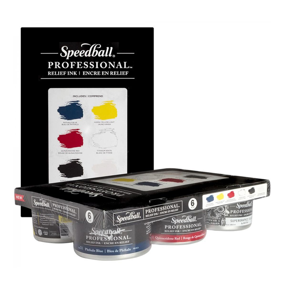 Speedball Professional Relief Ink 236.5ml (8oz) Set of 6