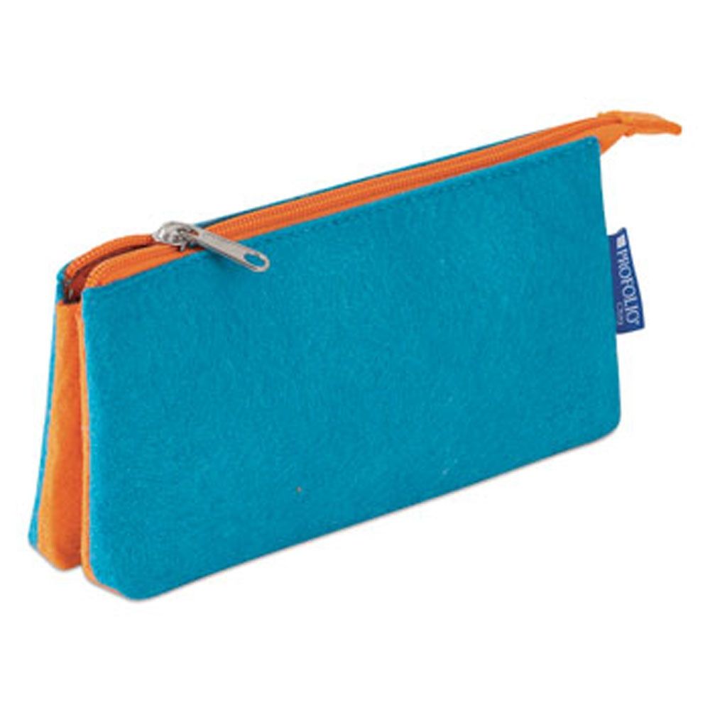 Itoya Midtown Pouch Ocean and Orange 4 x 7-inch