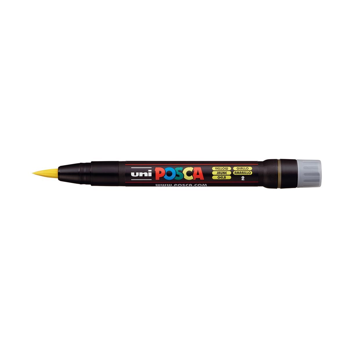 UNI POSCA PCF-350 Brush Tipped Marker Pen Yellow