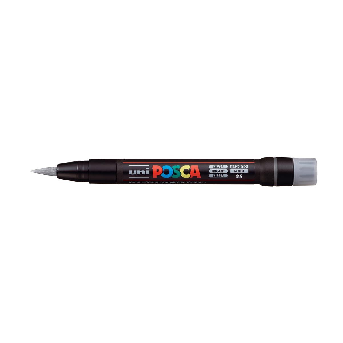 UNI POSCA PCF-350 Brush Tipped Marker Pen – Silver