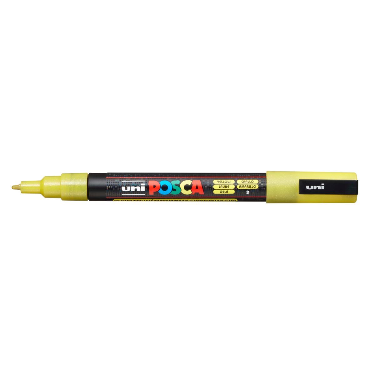 UNI POSCA PC-3M Fine Glitter Yellow