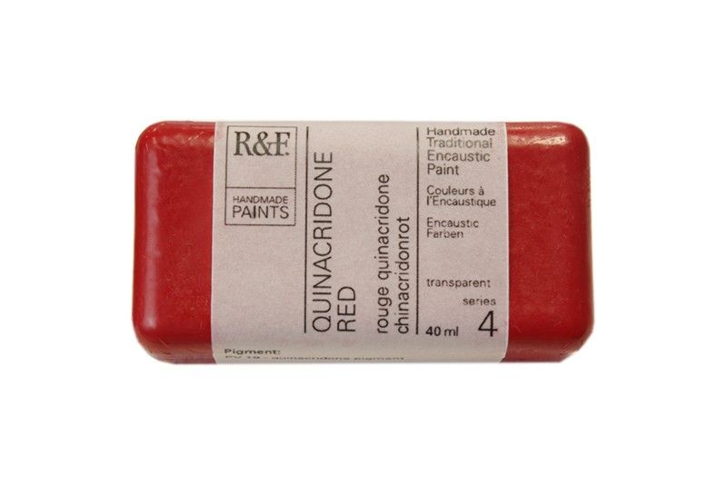 R&F Encaustic Block, Quinacridone Red 40ml