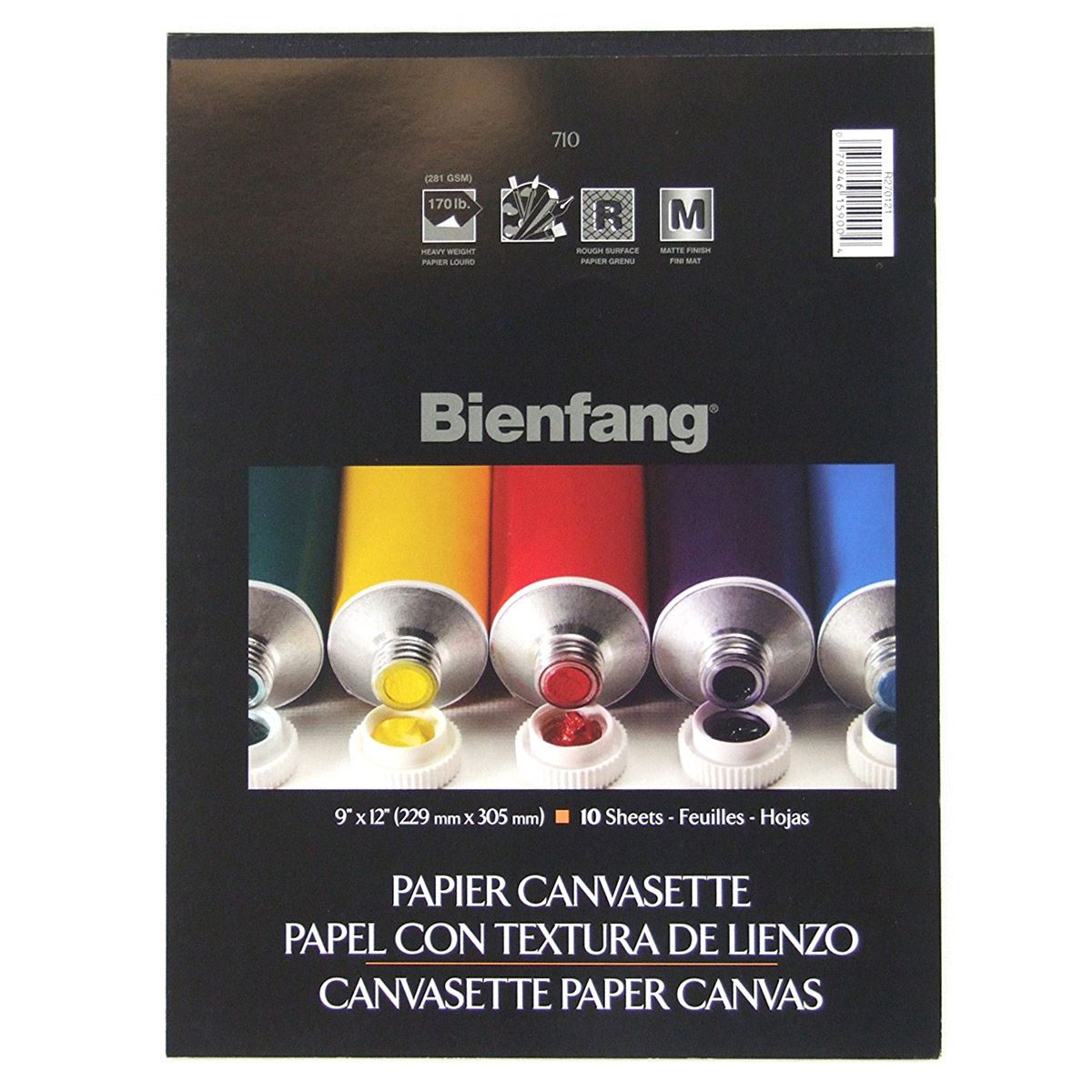 Bienfang Canvasette Paper 10-Sheet Pad, 9 x 12 inches