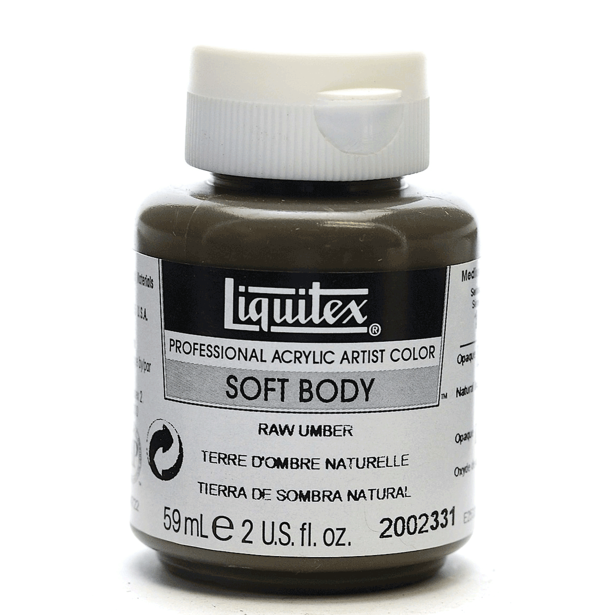 Liquitex Soft Body Acrylic - Raw Umber 2-oz