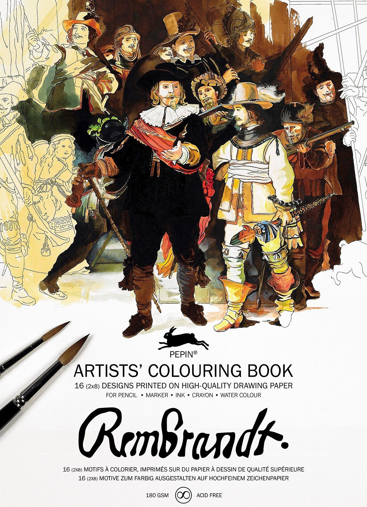 REMBRANDT: Artists' Colouring Books - Paperback