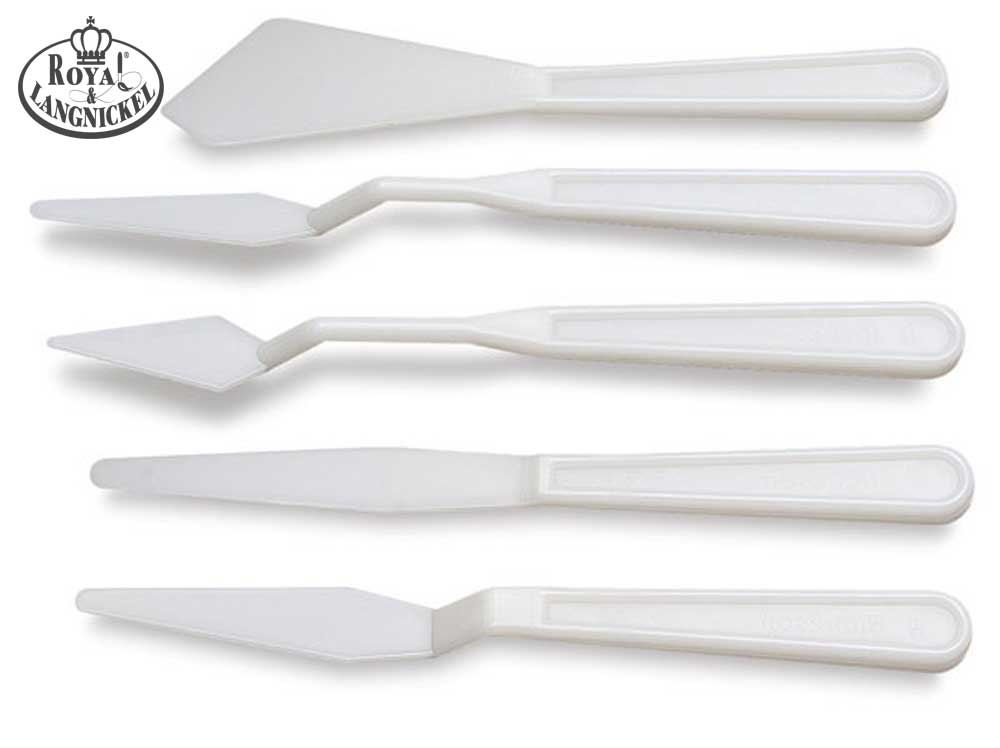Royal Langnickel Flexible Plastic Palette Knives, 5pcs Set