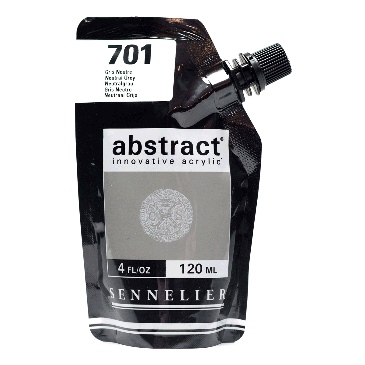 Abstract Acrylic Pouch - Satin 701 Neutral Grey 120ml