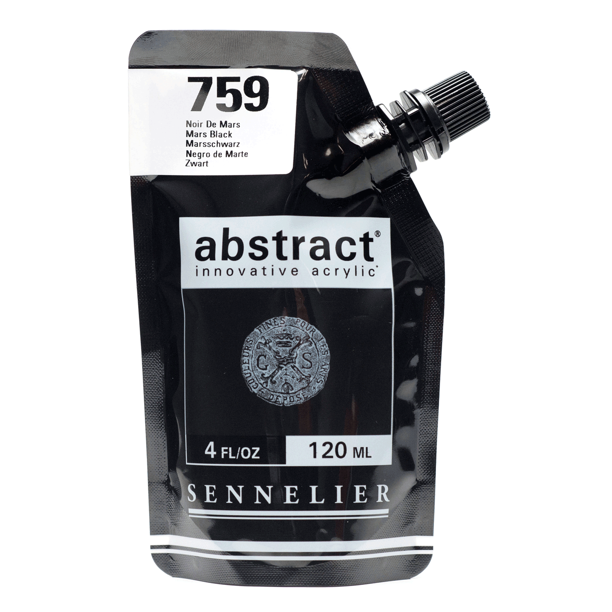 Abstract Acrylic Pouch - Satin 759 Mars Black 120ml