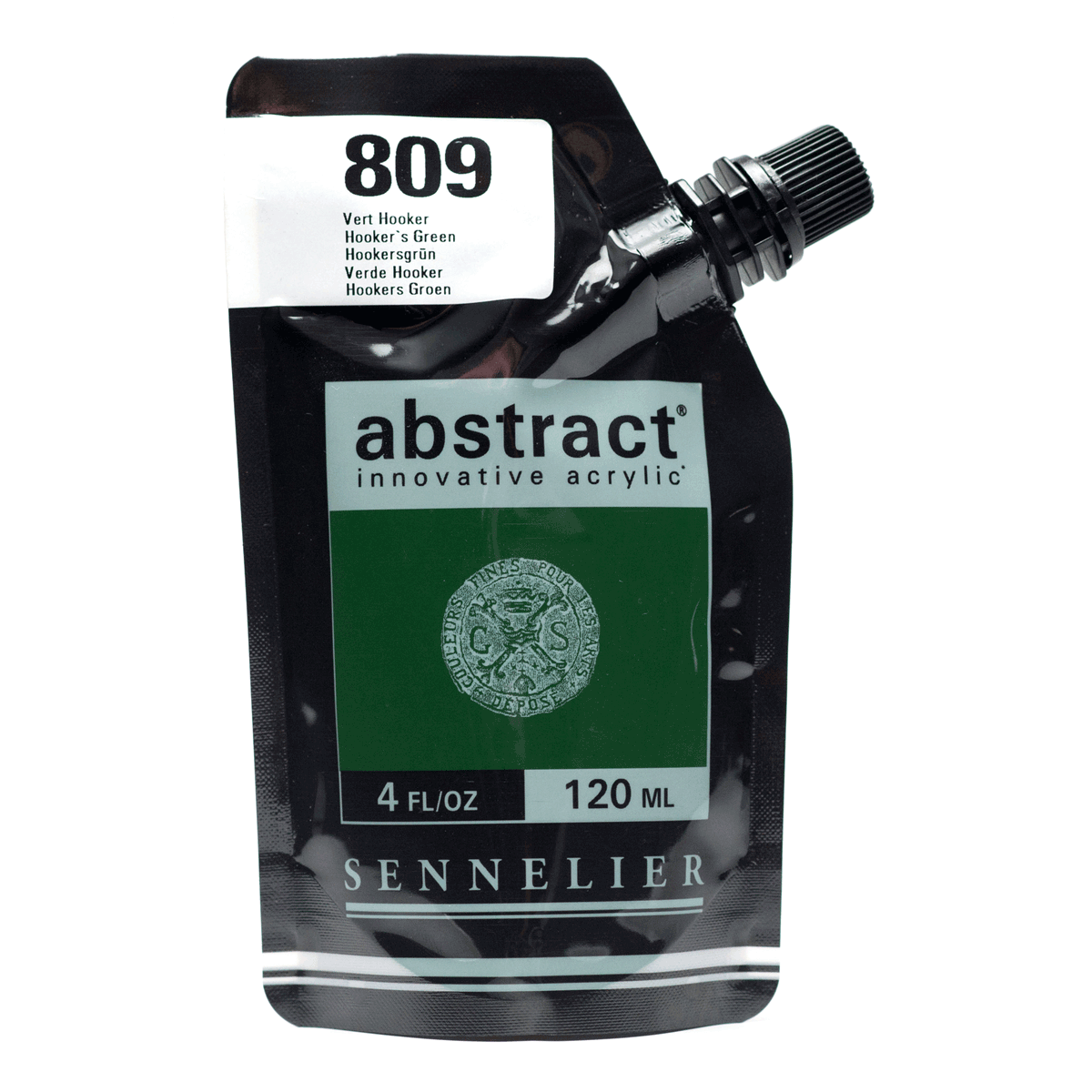 Abstract Acrylic Pouch - Satin 809 Hooker's Green 120ml